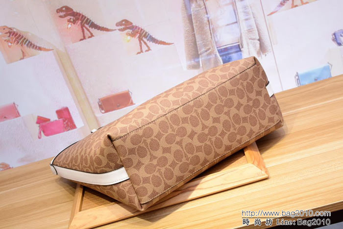 COACH蔻馳 新款32714 2018專櫃新款正品 經典系列款 market tote女款購物袋 拉鏈款子母包  Chz1578
